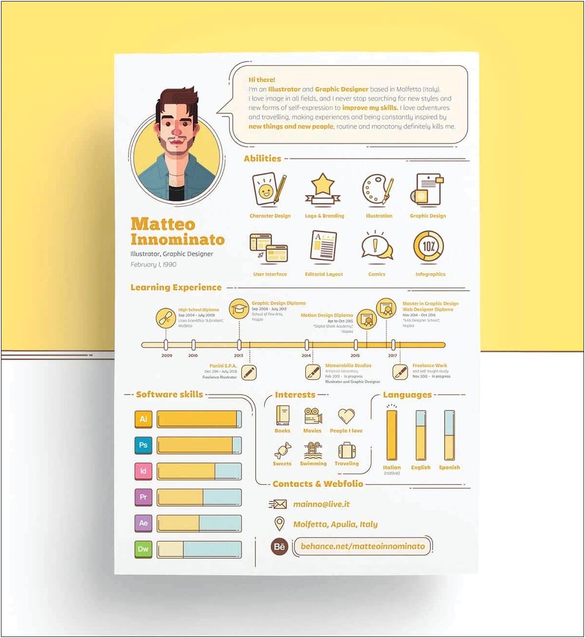 Infographic Resume Template Visio Free Download