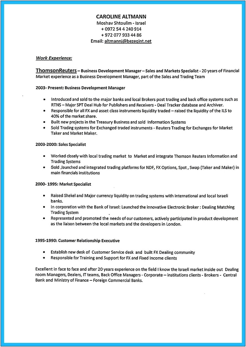 International Business And Investment Consultant Resume Samples