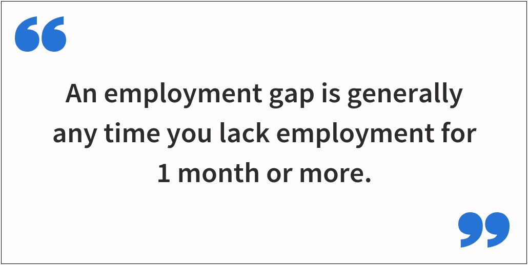Irrelevant Job Experience Causes Gap In Resume