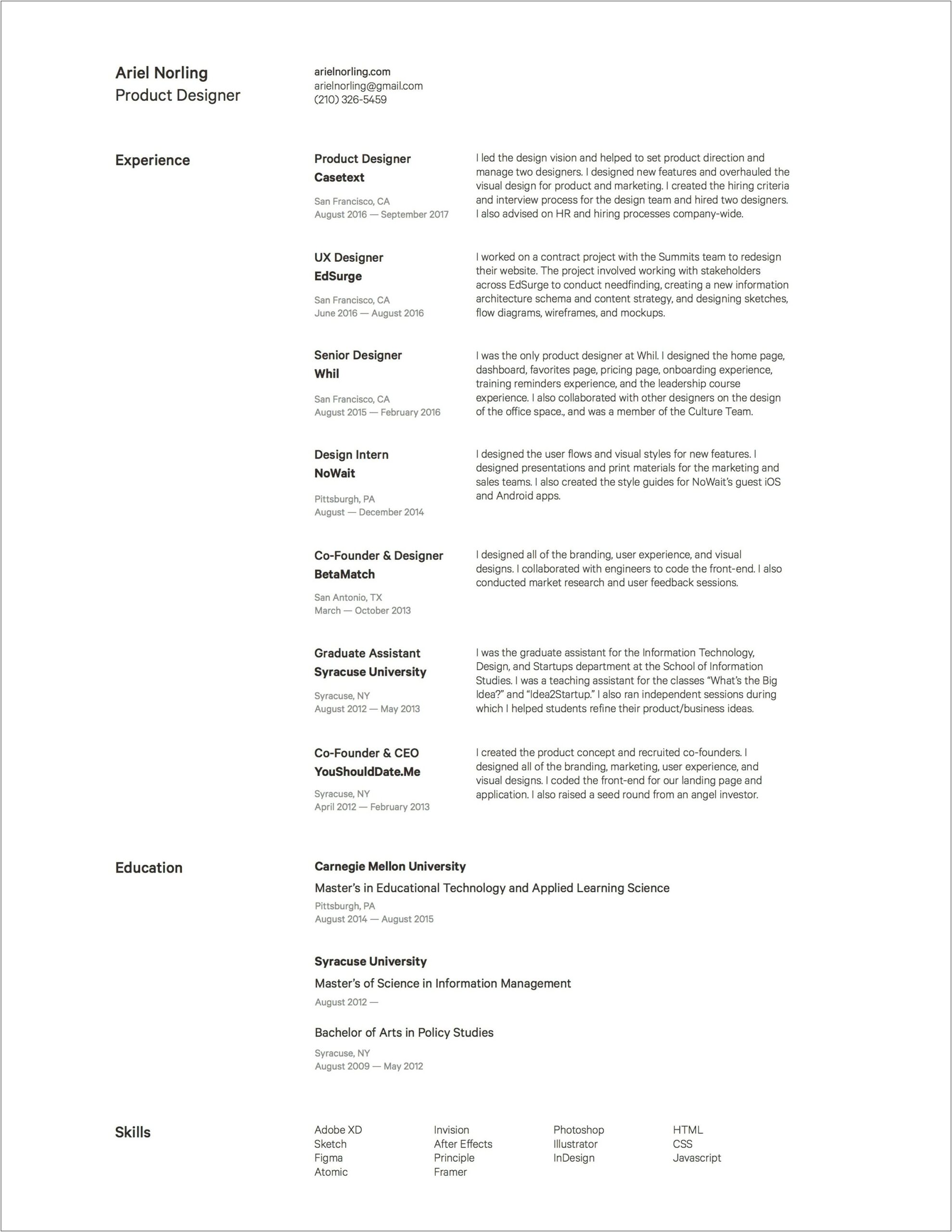Is Ariel A Good Font For Engineer Resumes