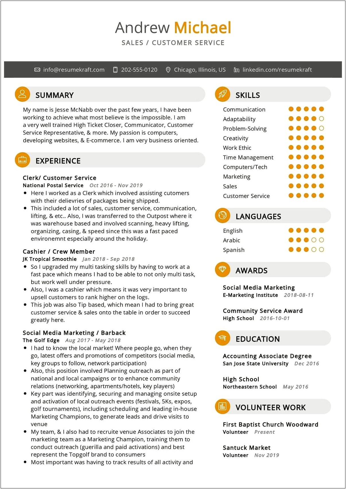 Is Community Service Good For A Resume