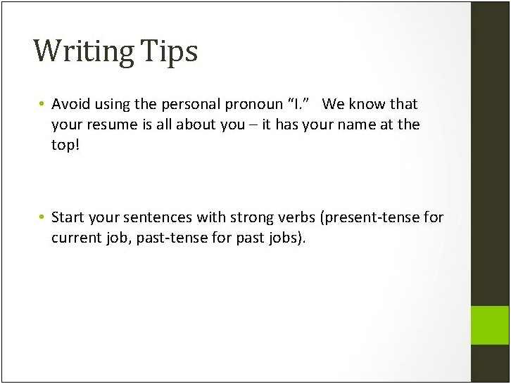 Is Your Current Job On Resume Present Tense