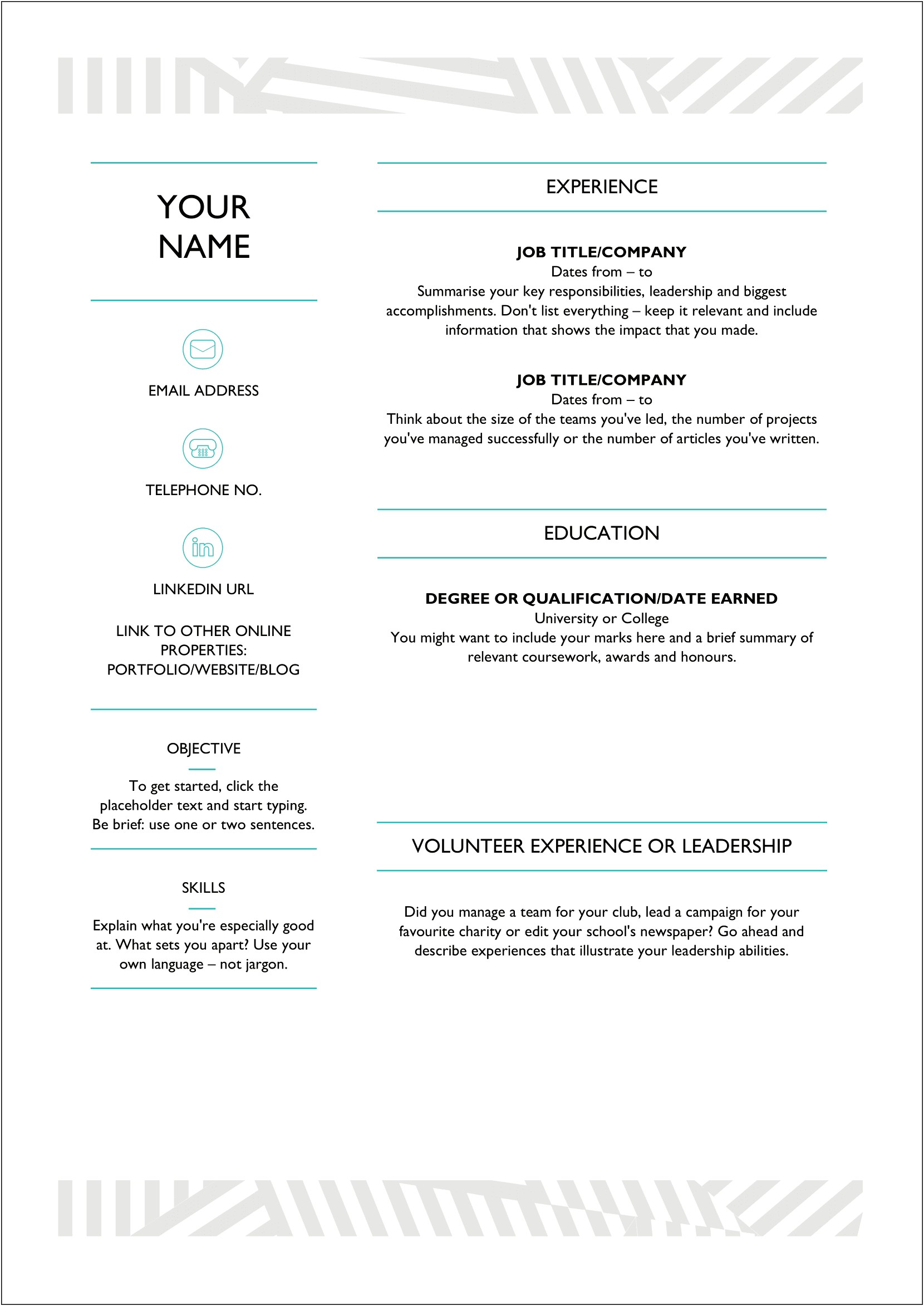 It Resume Template Word Free Download