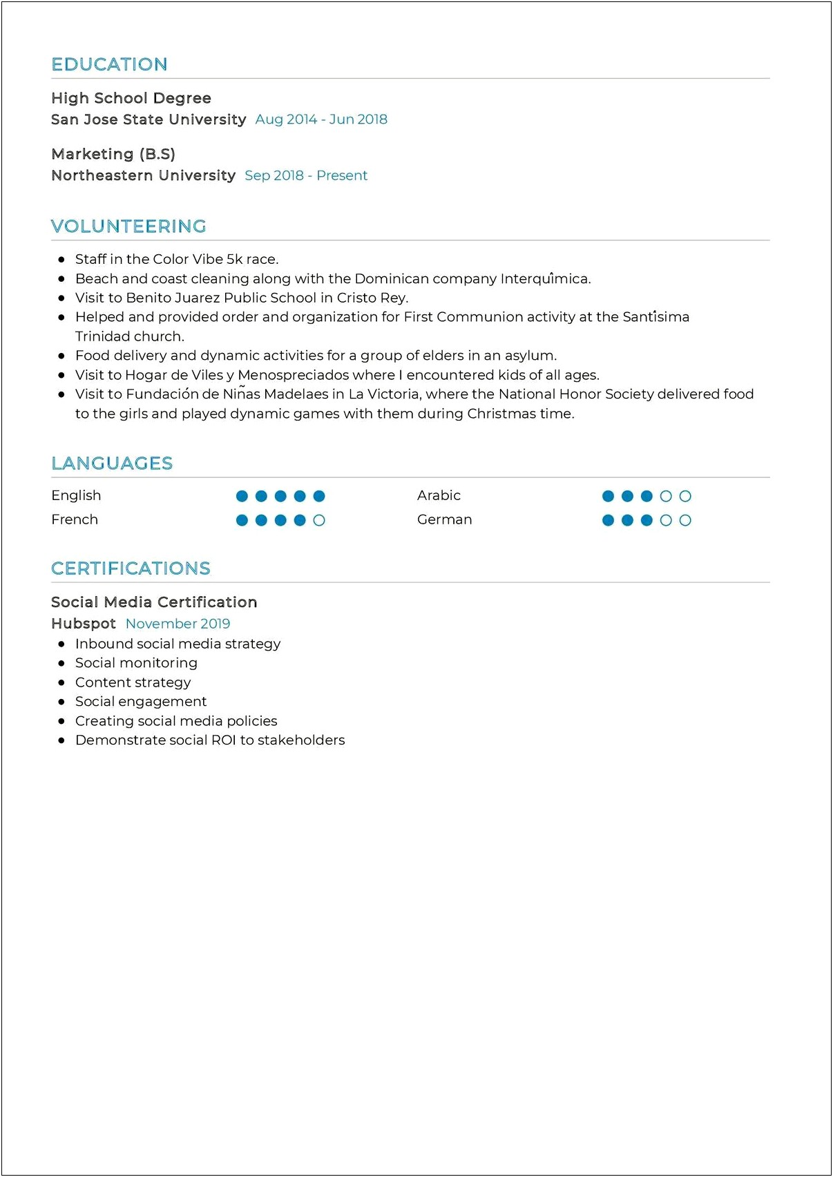 Jack Of All Trades Resume Examples