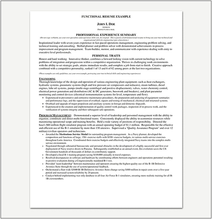 Jefferson County Workforce Co Functional Resume Example