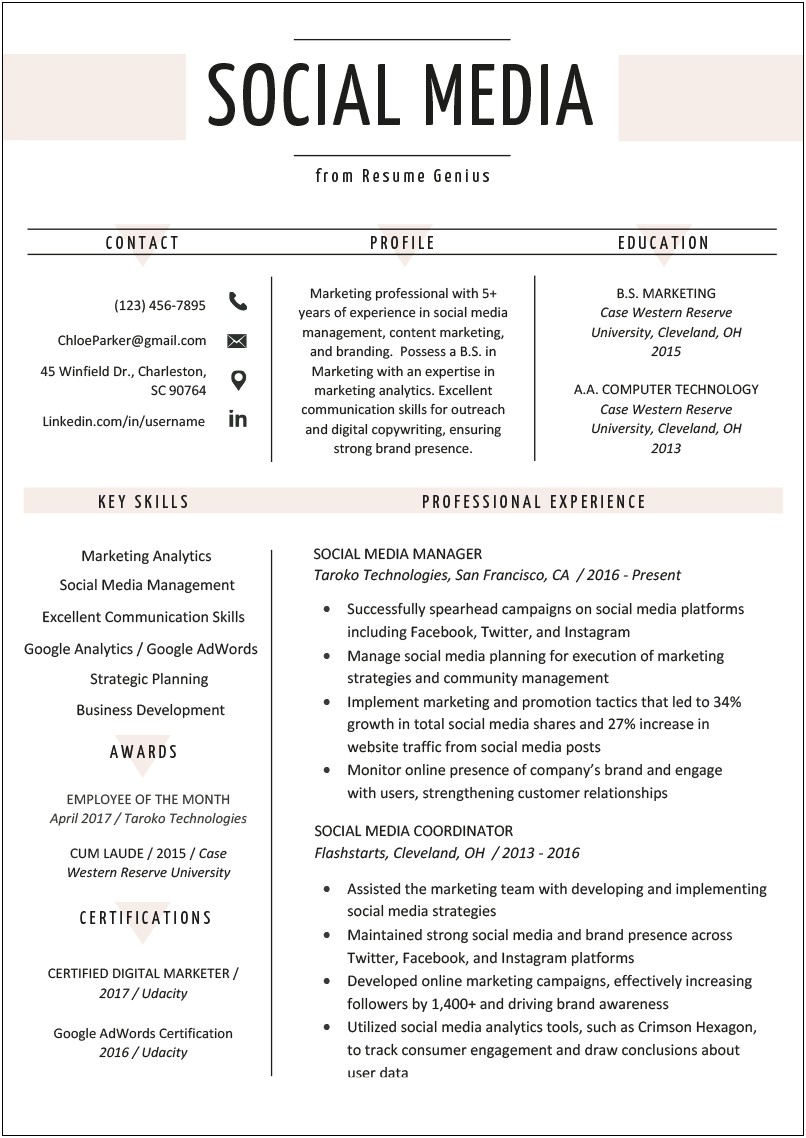Job Objective On Resume For Outreach Worker