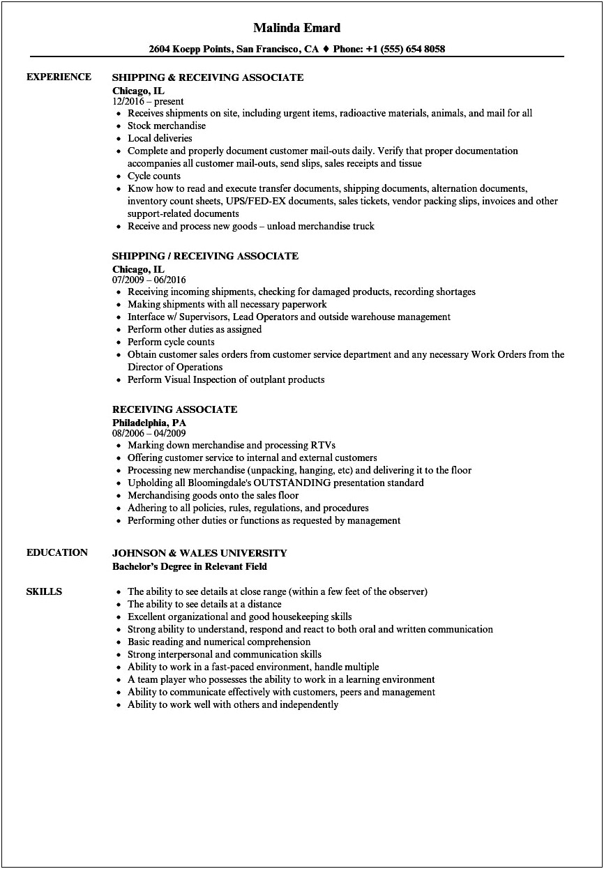 Job Responsibilities Of A Sales Associate For Resume