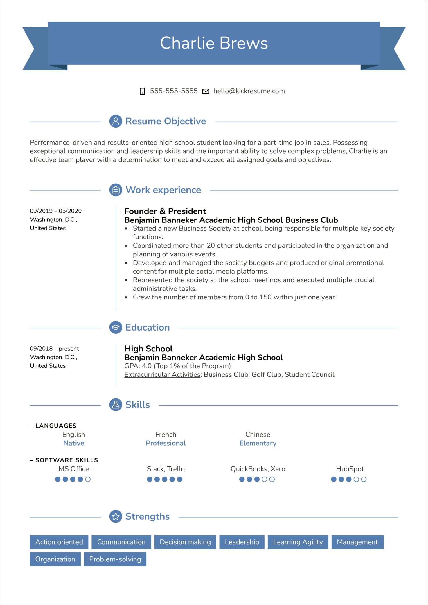 Job Resume Summary Examples For Students