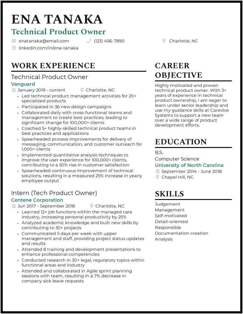 Job Title For Small Business Owner Resume
