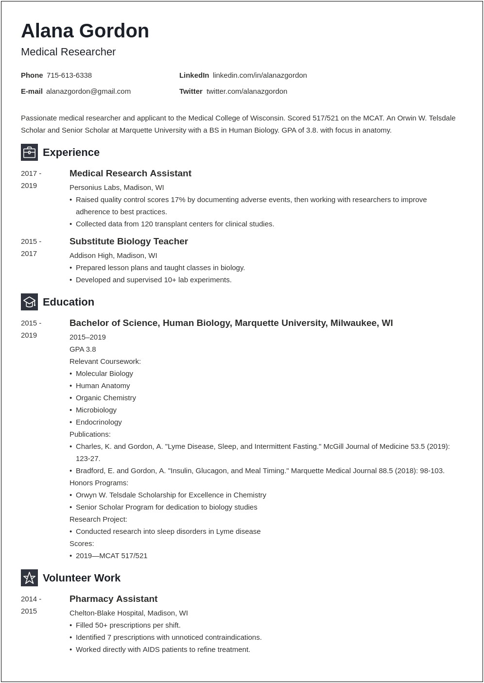 Jobs Mentioning Dropping Out Of Med School Resume