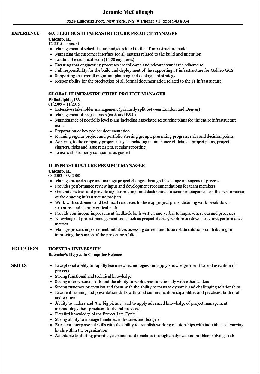 Junior Agile Project Manager Resume Examples