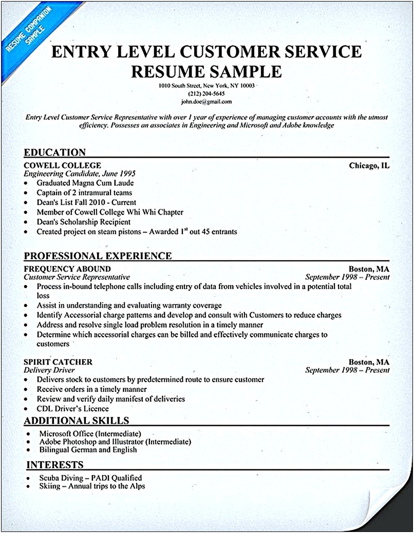 Key Points To A Good Resume