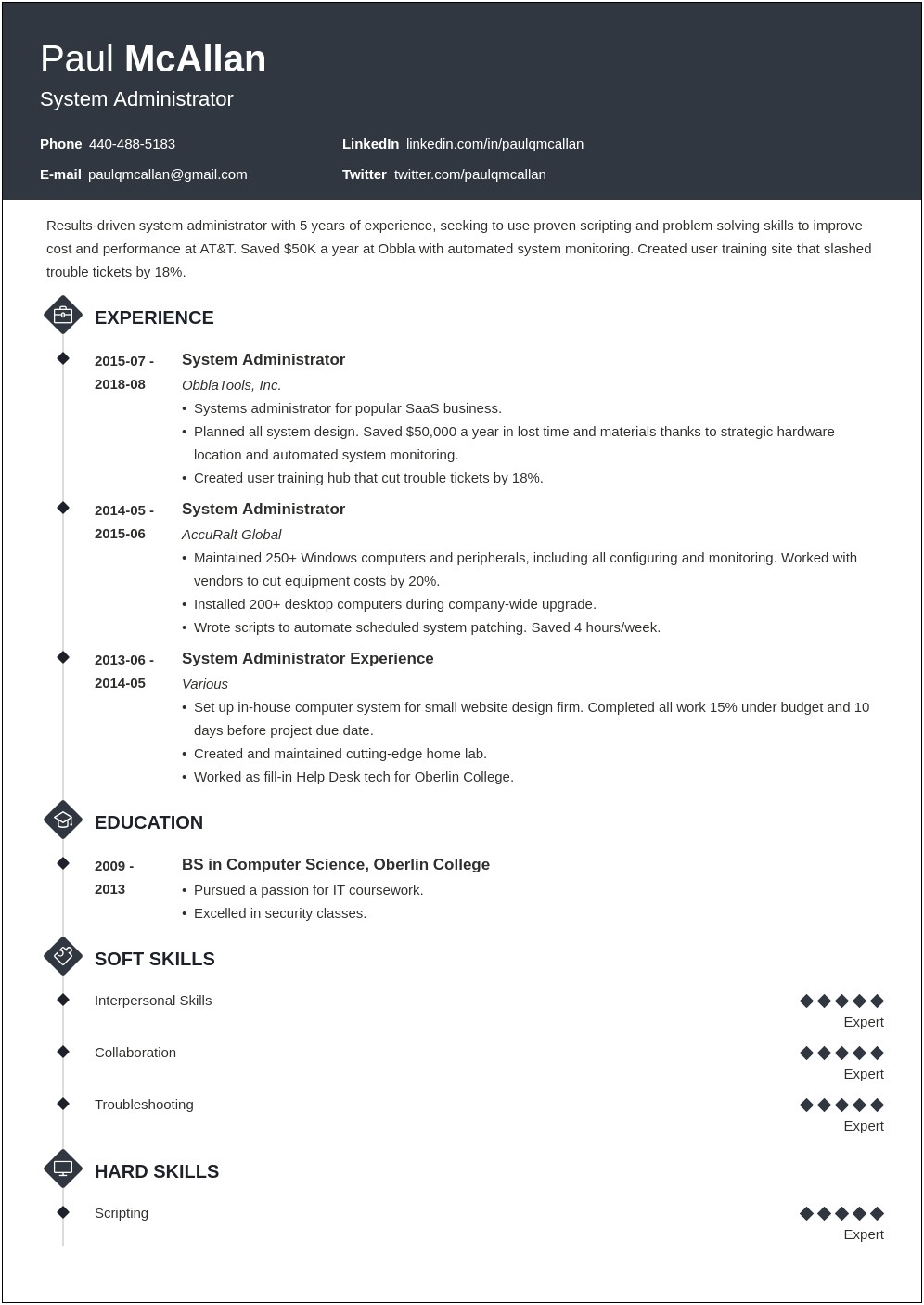 Key Skills For System Administrator Resume