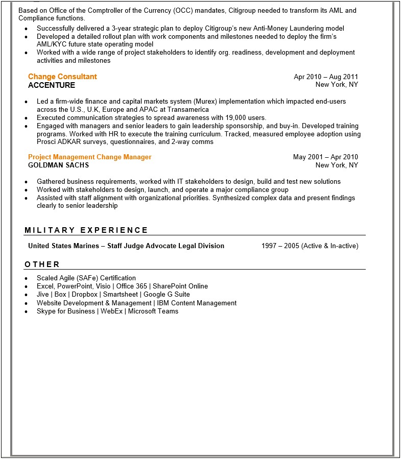 Key Words In Resume For Management
