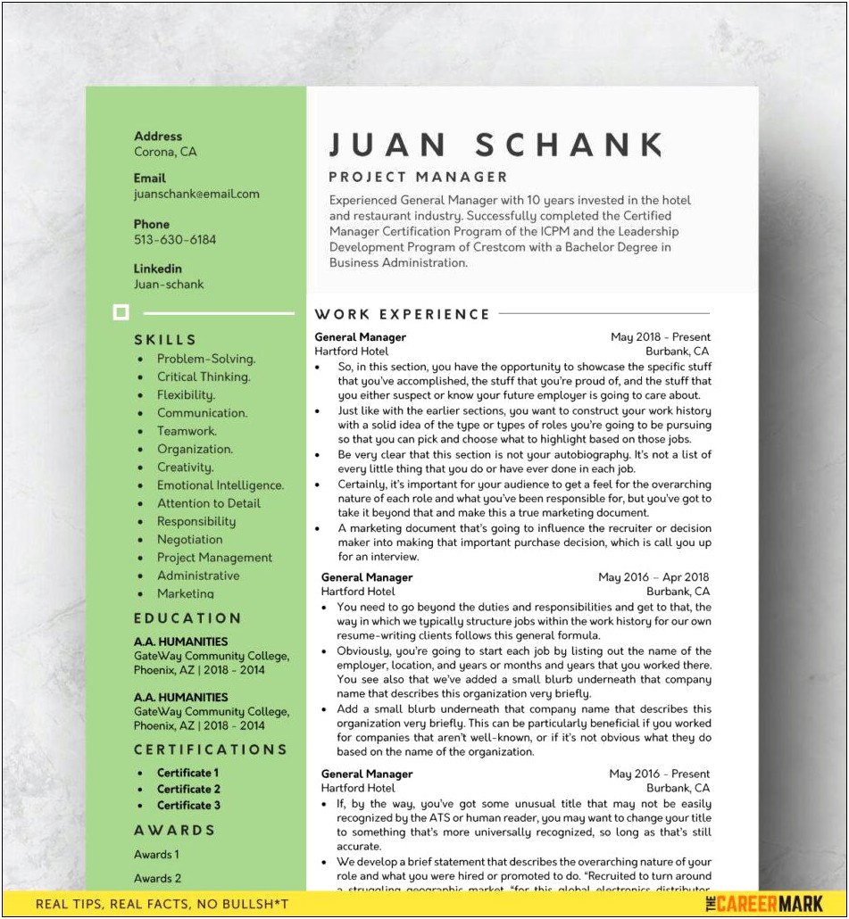 Latest Resume Format 2014 Free Download