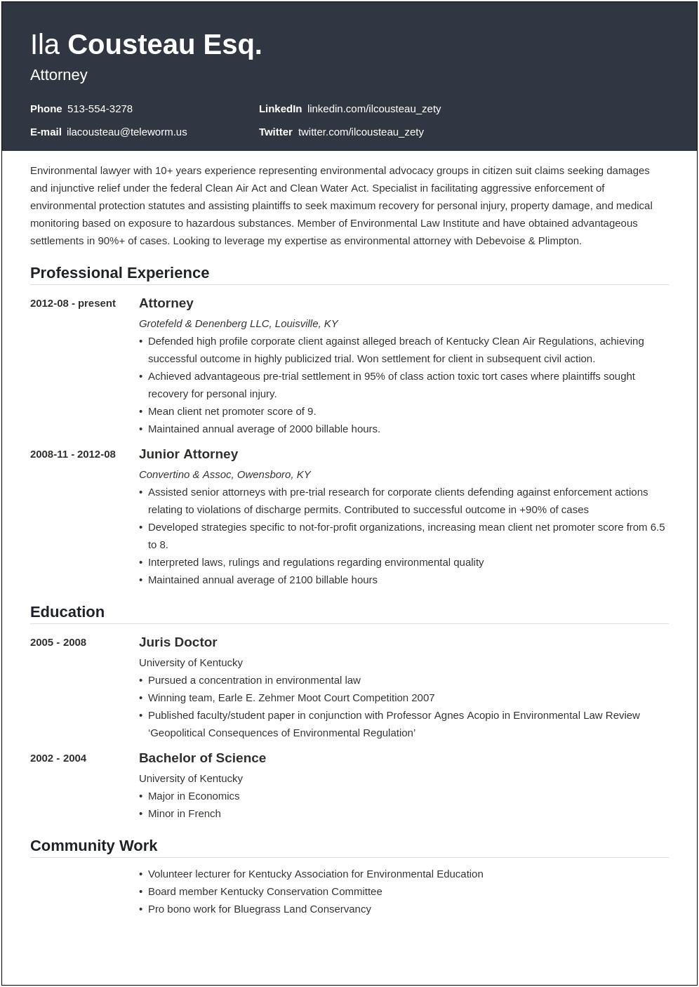 Law Firm Associate Resume Job Description