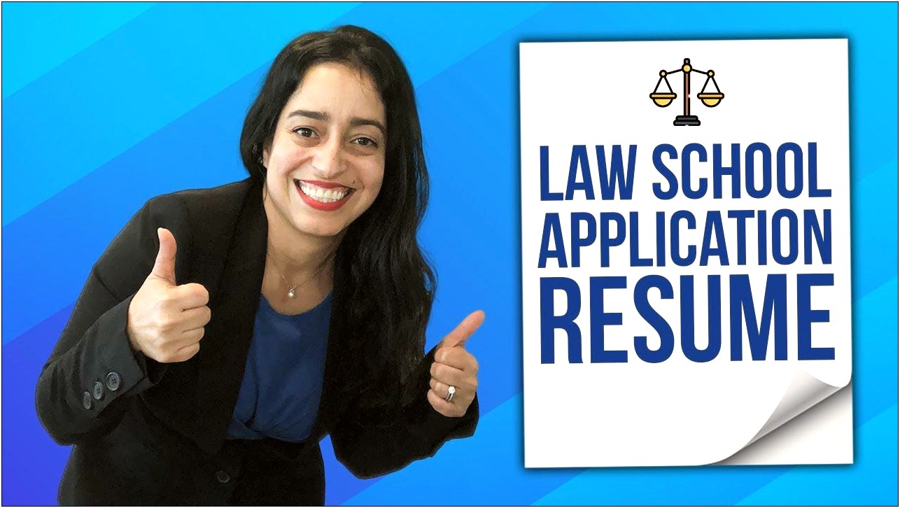 Law School Application Resume Too Long