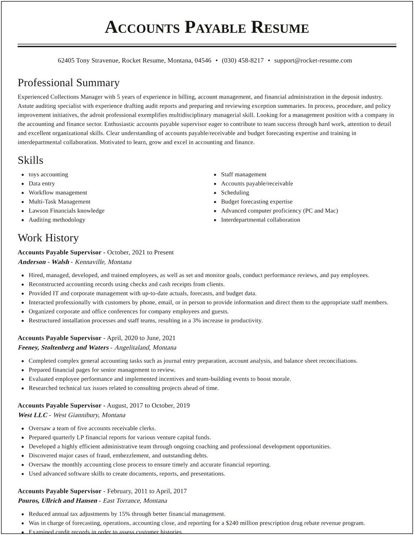 Lawson Sample Resume With Project Overview