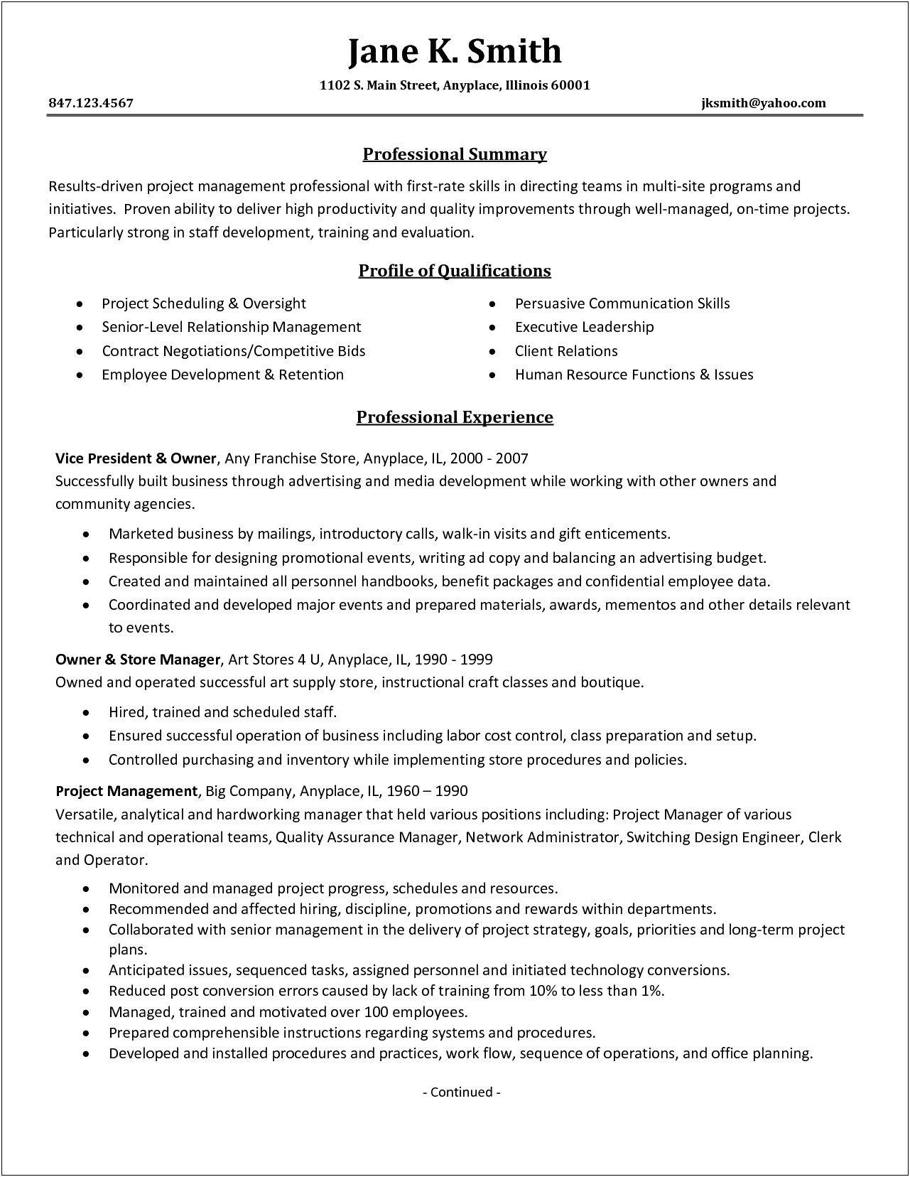 Leadership And Management Skills On A Resume