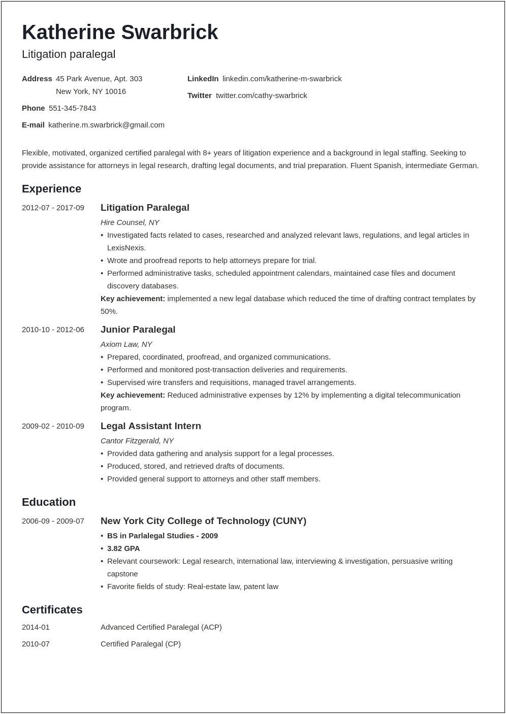 Legal Assistant Foreclosure Job Description Resume