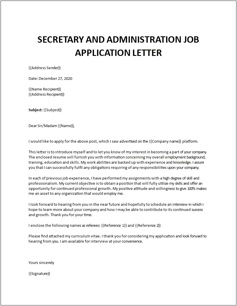Legal Secretary Resume And Cover Letter