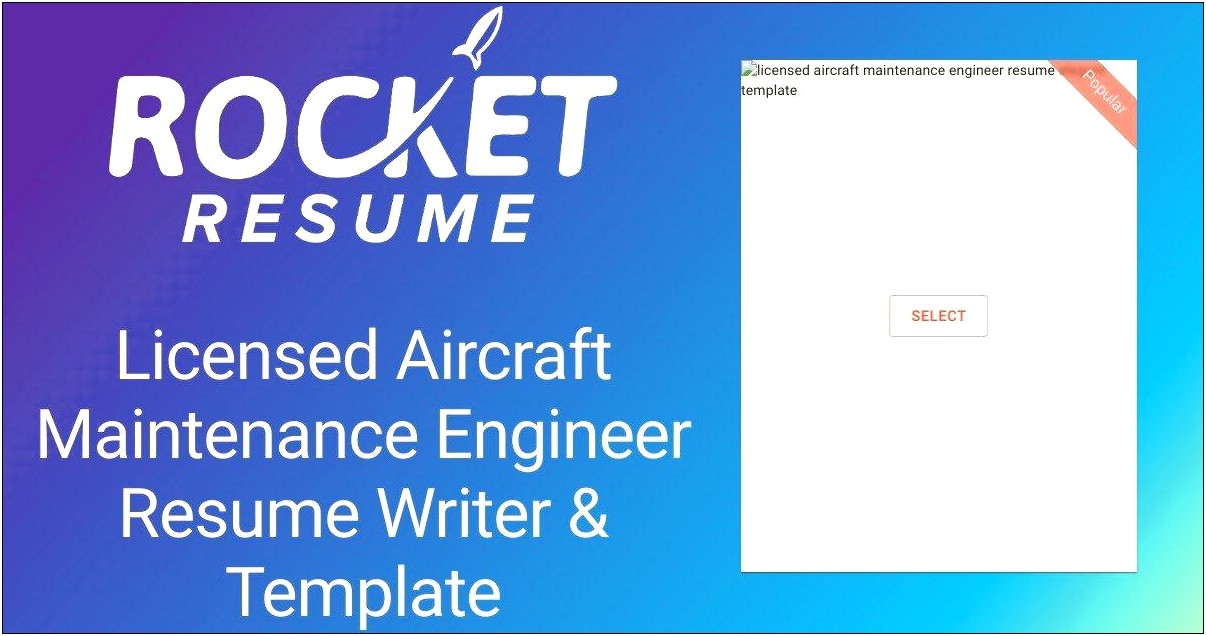 Licensed Aircraft Maintenance Engineer Resume Template