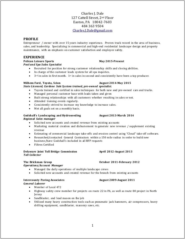 Licensed Sales Producer Job Description Resume