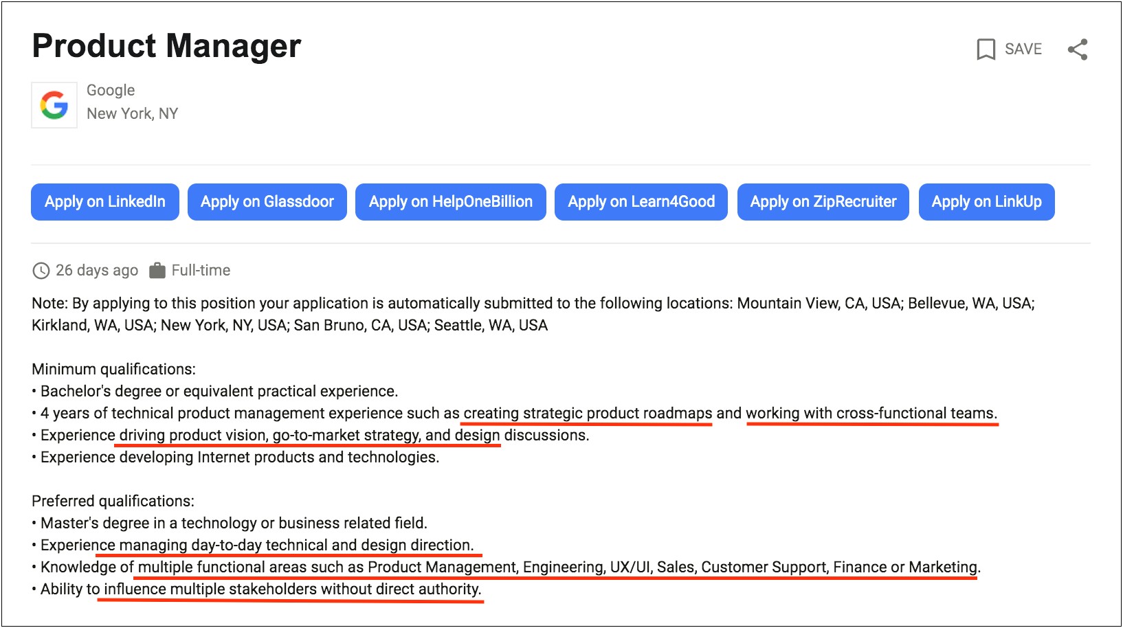 Linkedin.com Top Product Manager Resumes Google