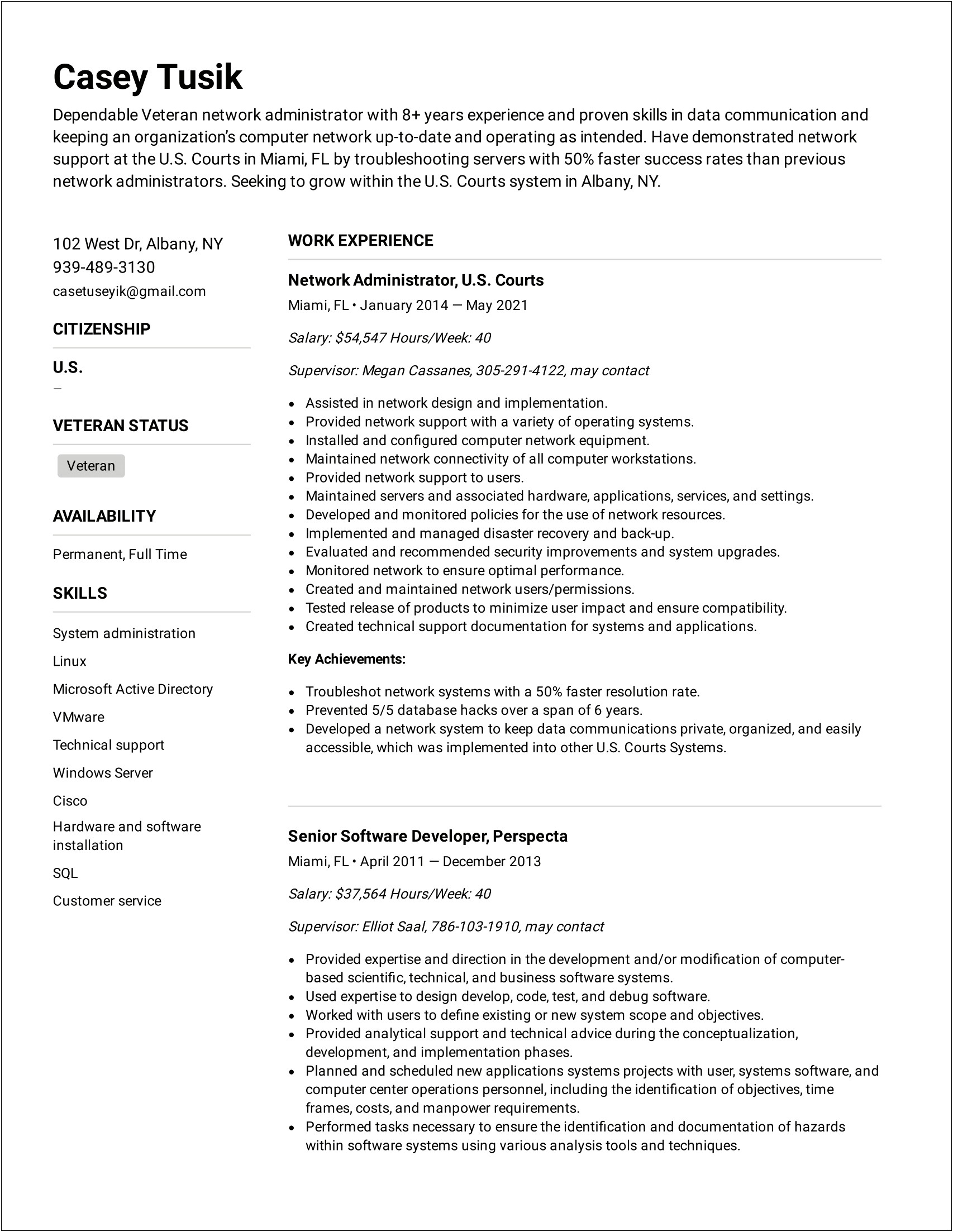 Linux Admin 6 Years Experience Resume