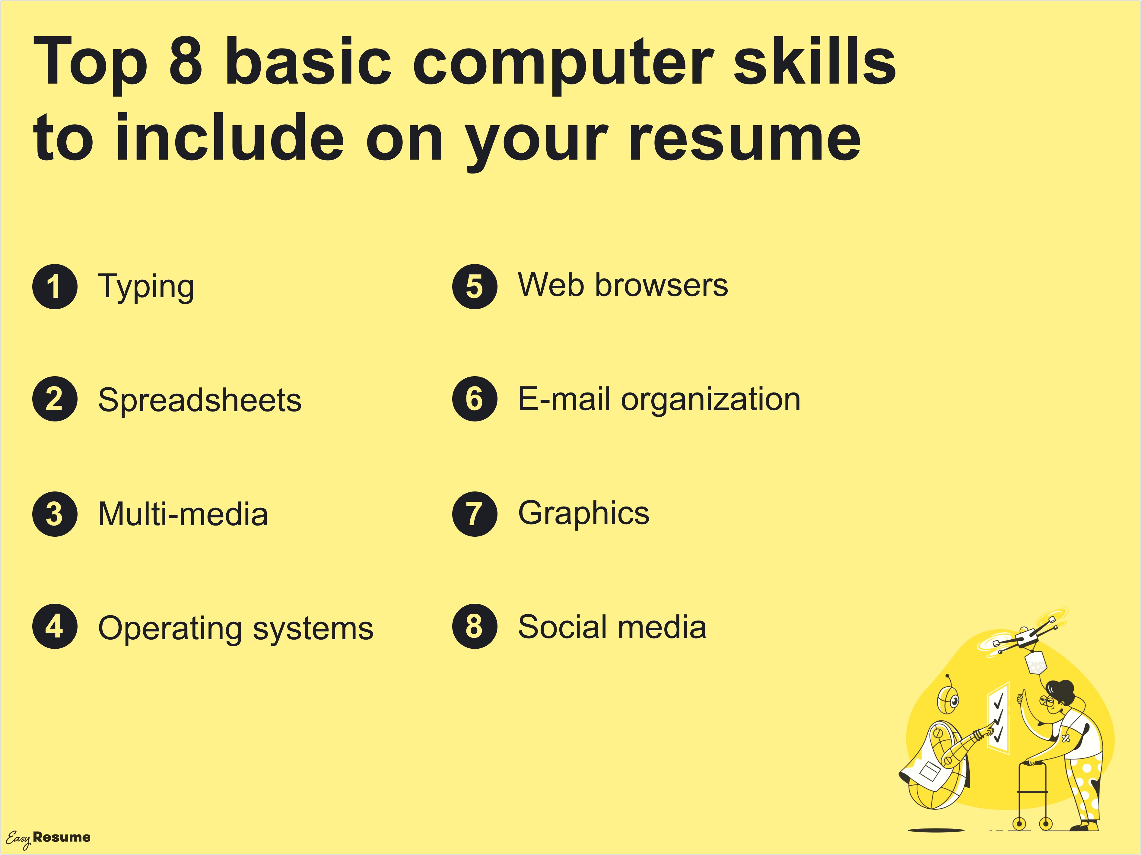 List Basic Computer Skills On Resume