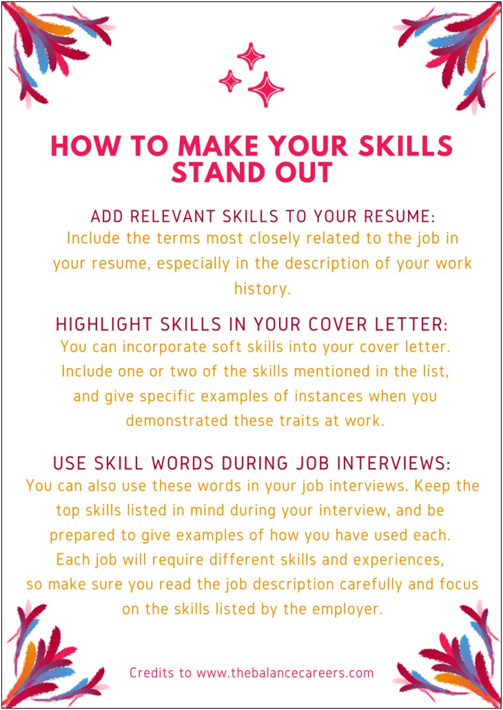 List Of Soft Skills To Include On Resume