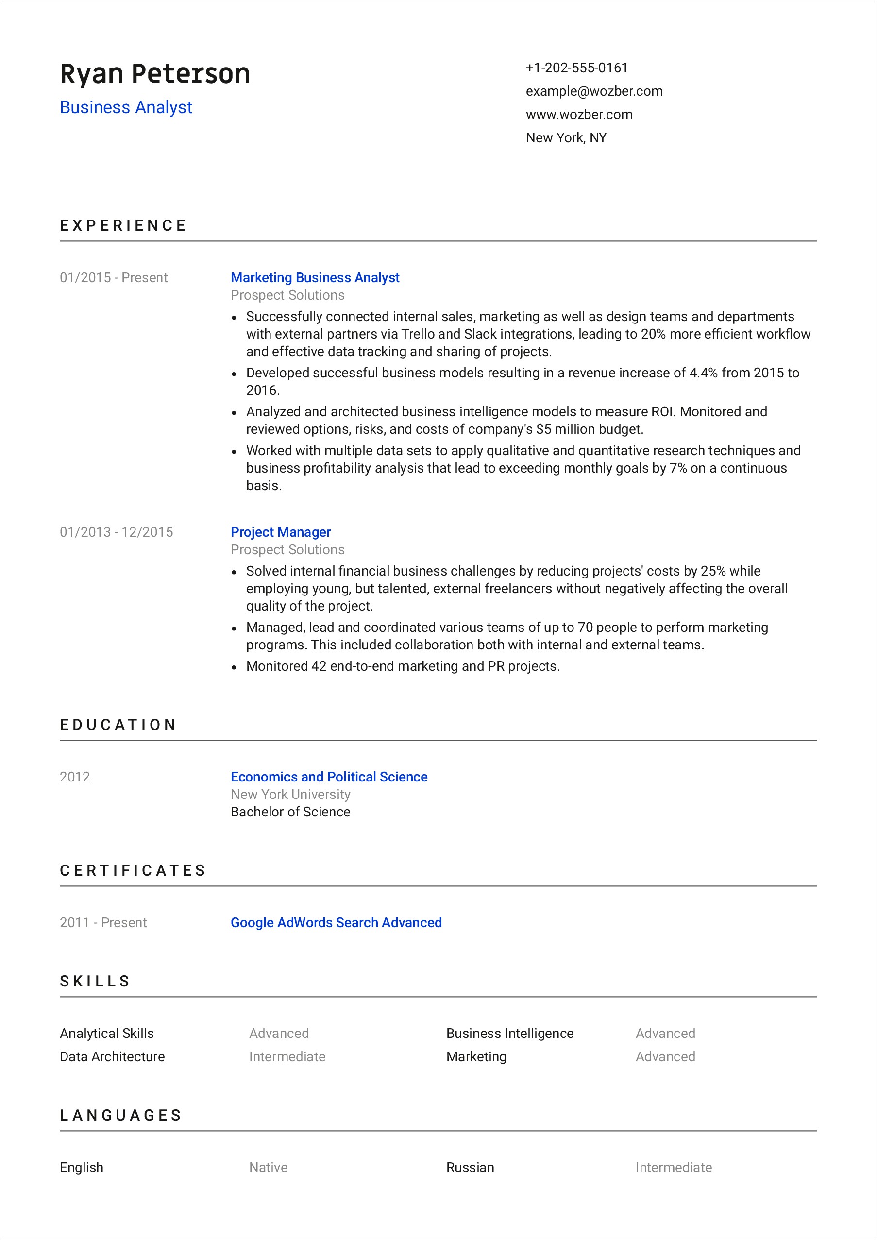 Listing Contract Work On Resume Example
