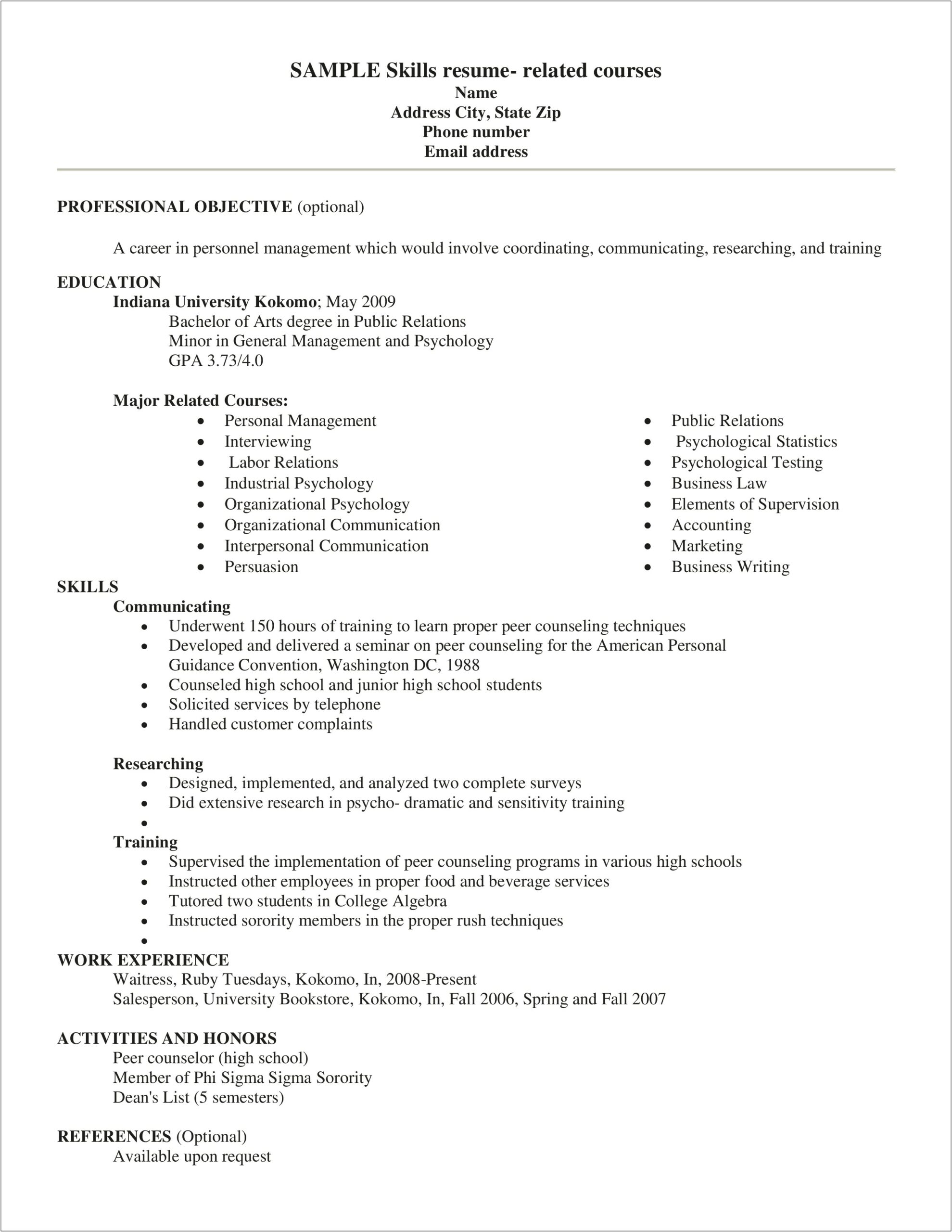 Listing School Cousneling Certification On Resume
