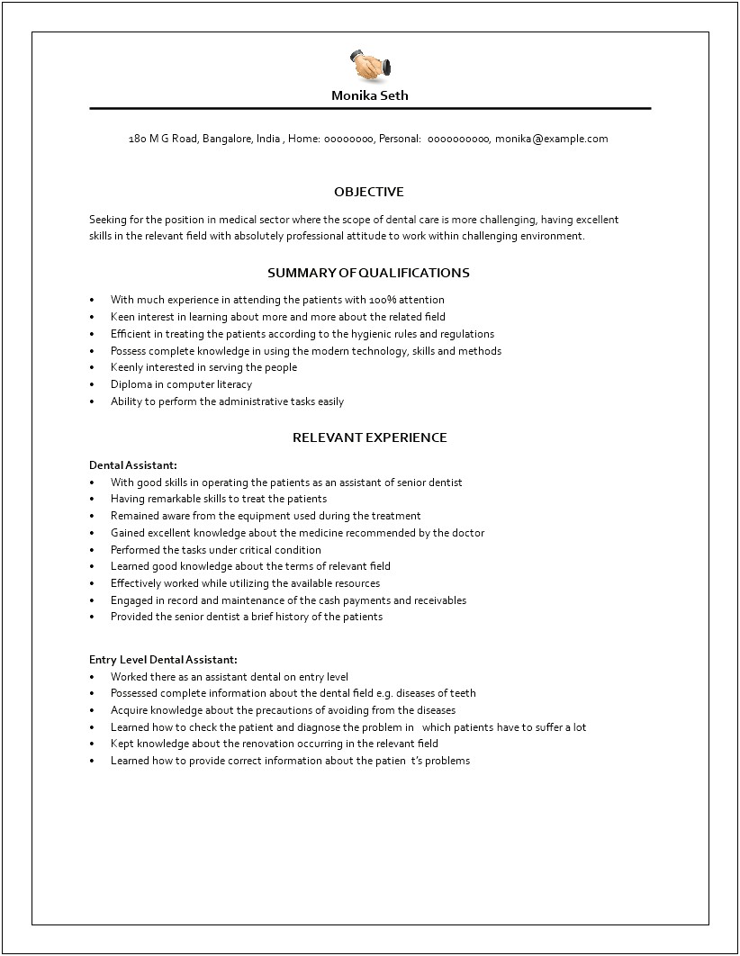 Looking For Resume Objective For Medeical Field