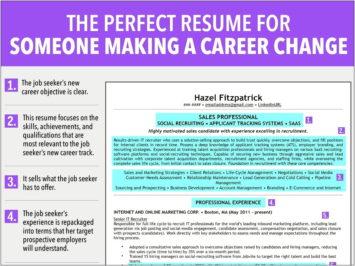 Looking To Change Careers Resume Summary