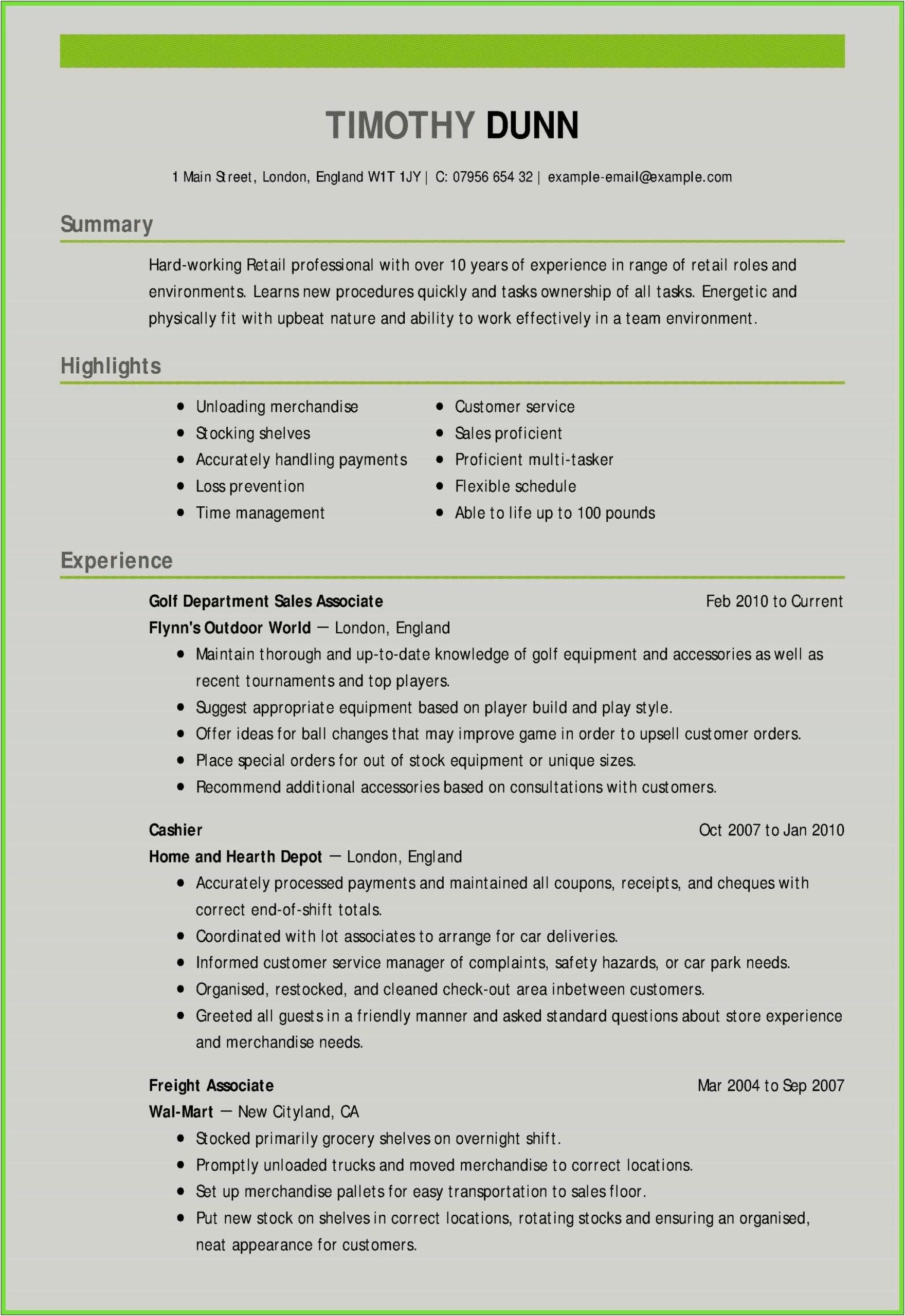 Loss Prevention Manager Resume Objective Examples
