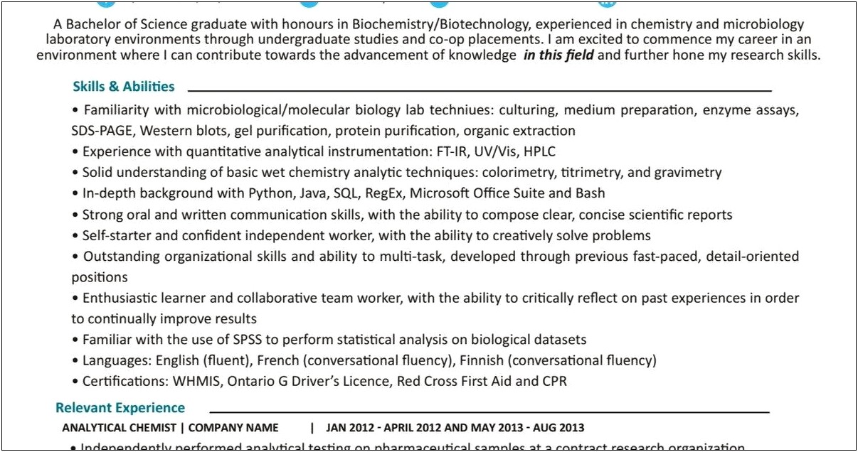Lying About Lab Experience Resume Reddit
