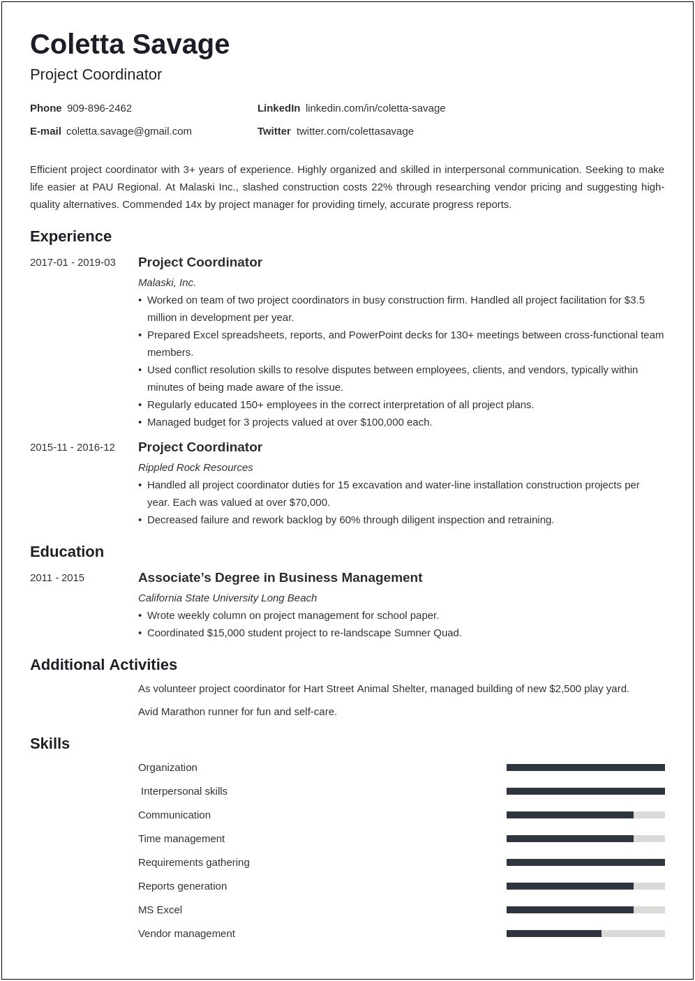 Managed Care Organization Care Coordinator Resume