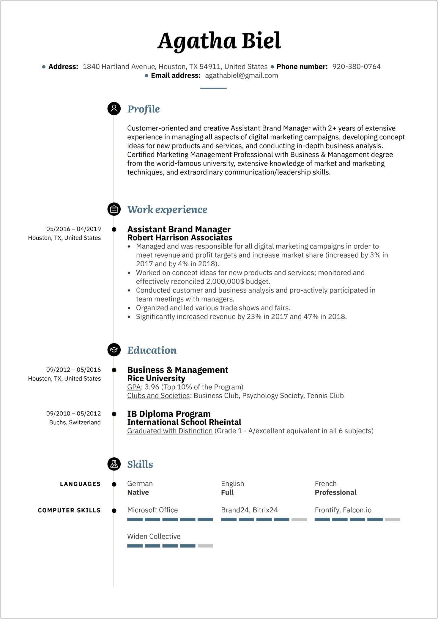 Manager Of Creative Services Resume Example