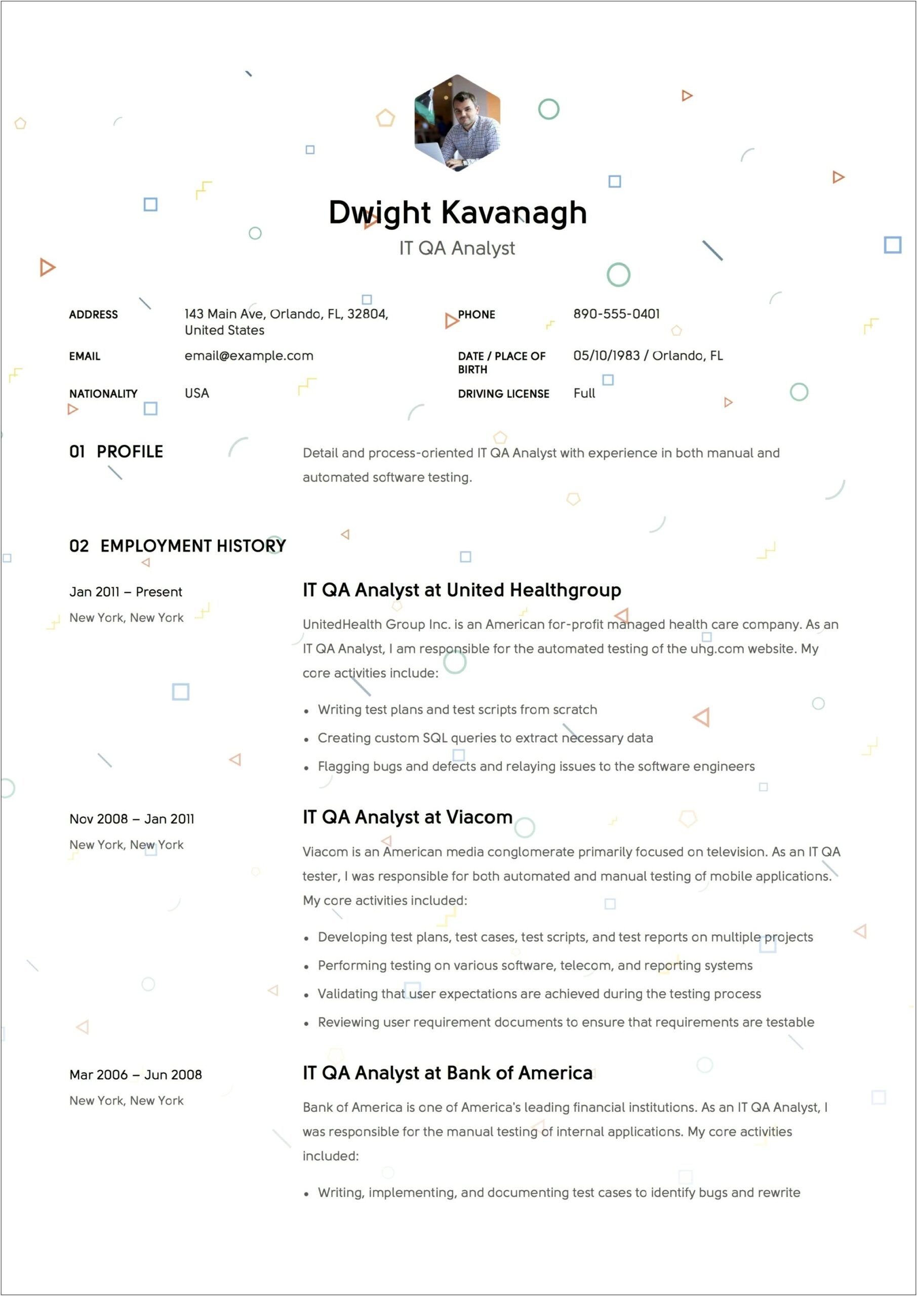 Manual Testing Resume For 4 Years Experience Pdf