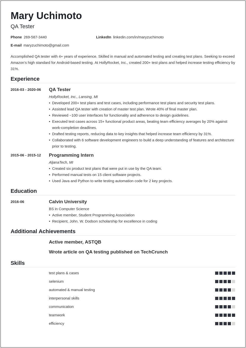 Manual Testing Resume For 5 Years Experience Download