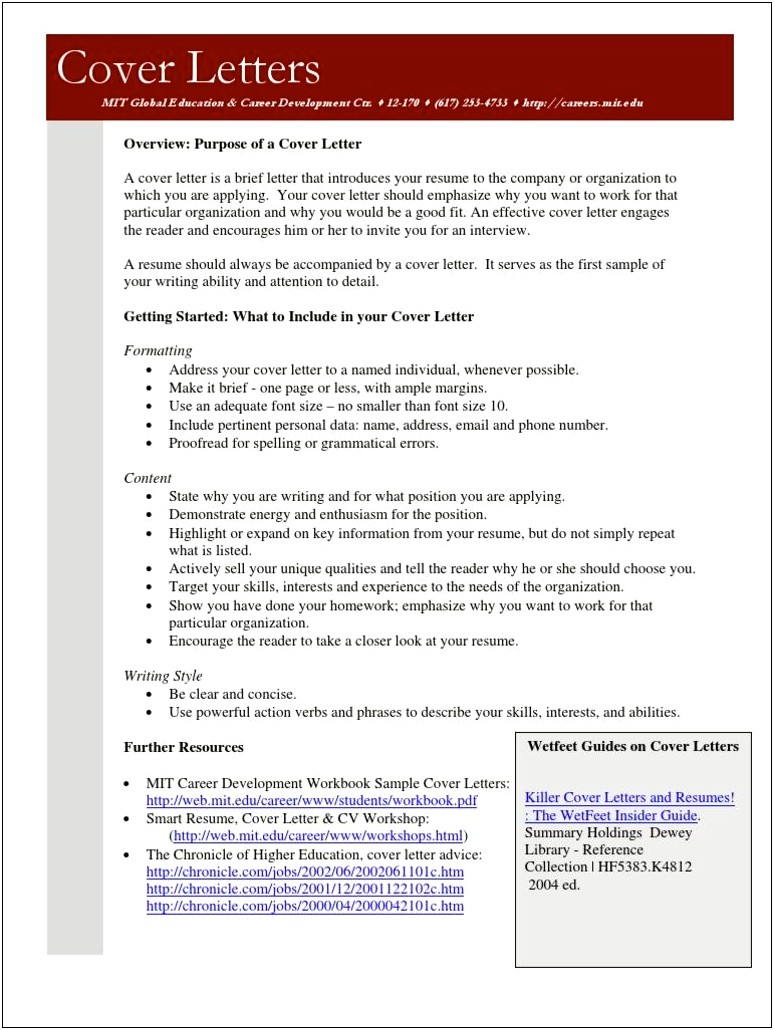 Margins For Cover Letter And Resume