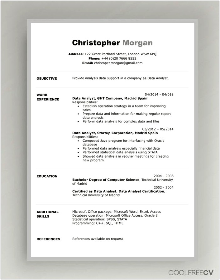 Master Degree Level Policy Analyst Job Resume Examples