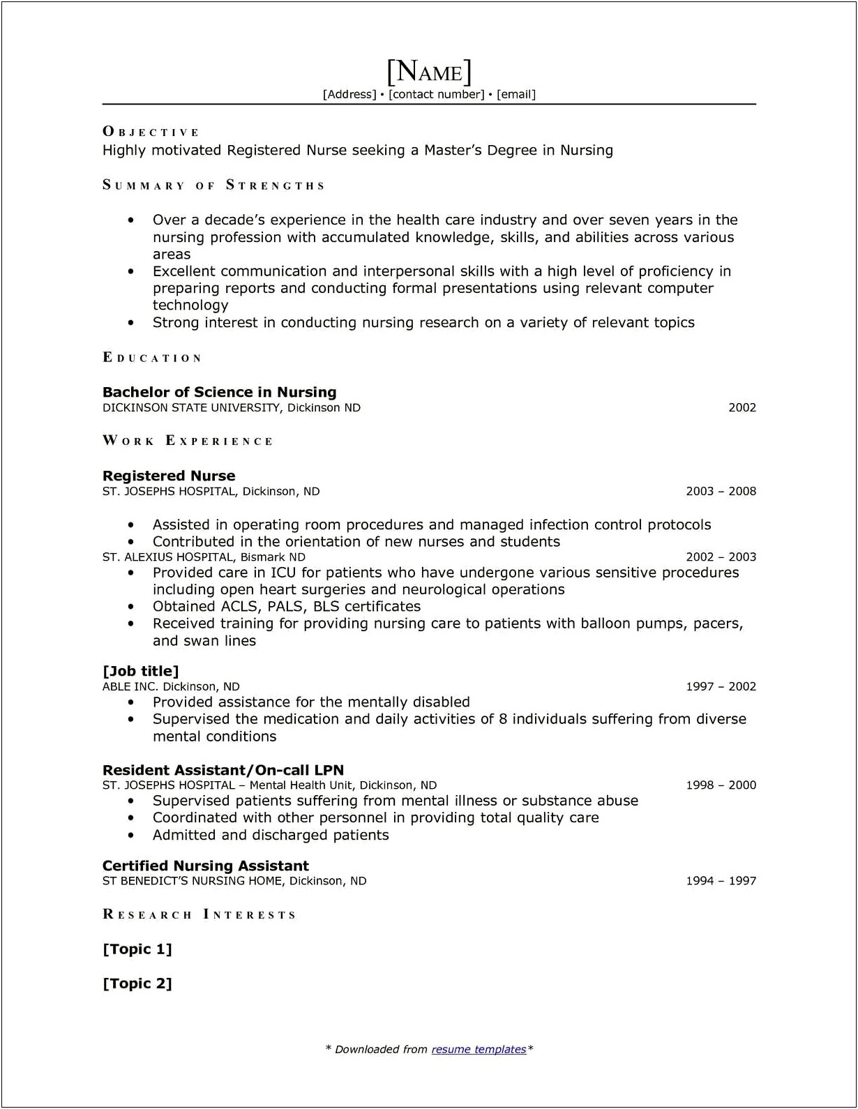 Master's Degree On Resume Example