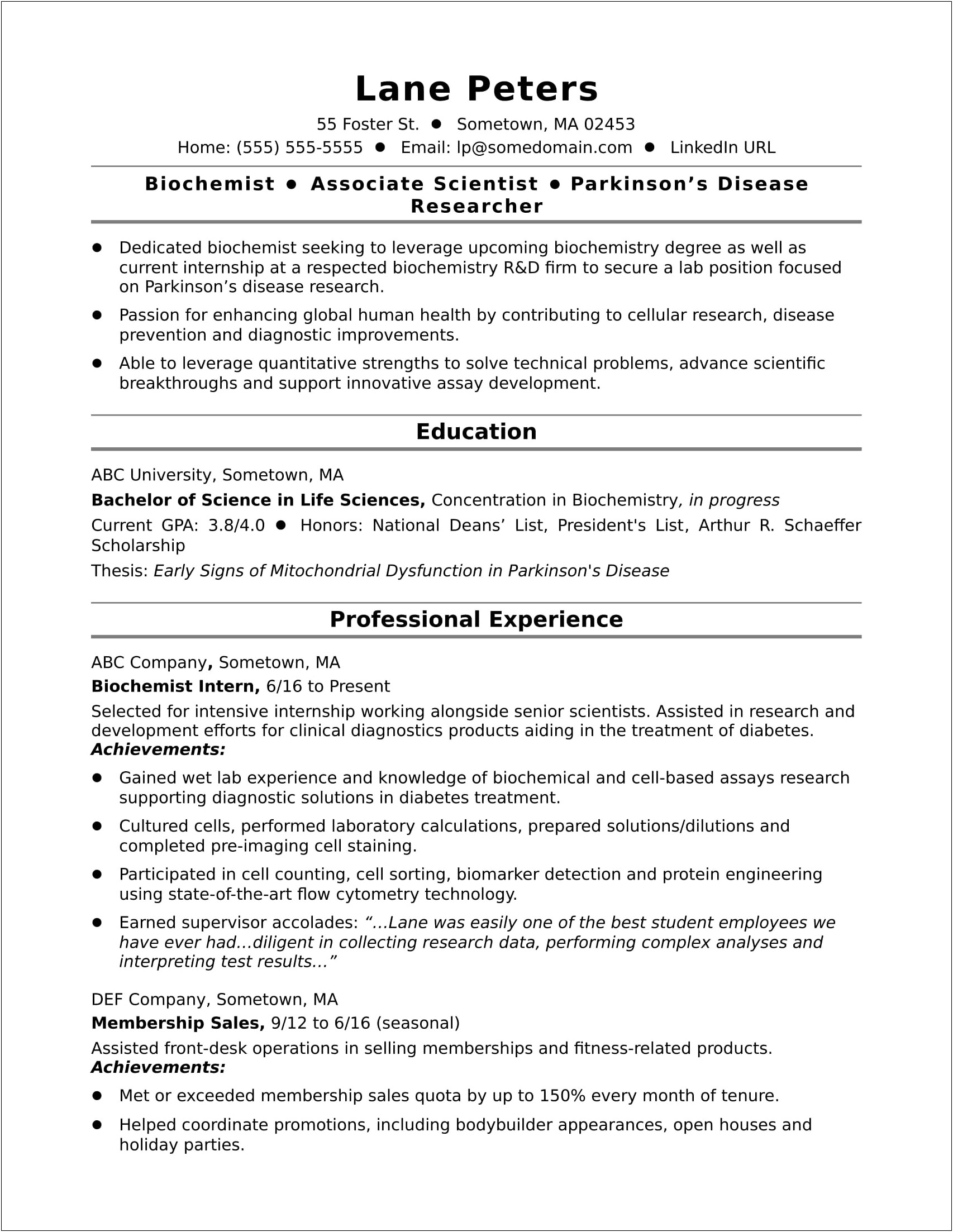 Masters Of Science In Management Uf On Resume