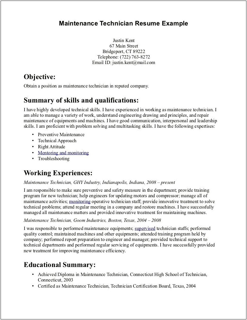 Mechanical Engineer Resume Cover Letter Examples