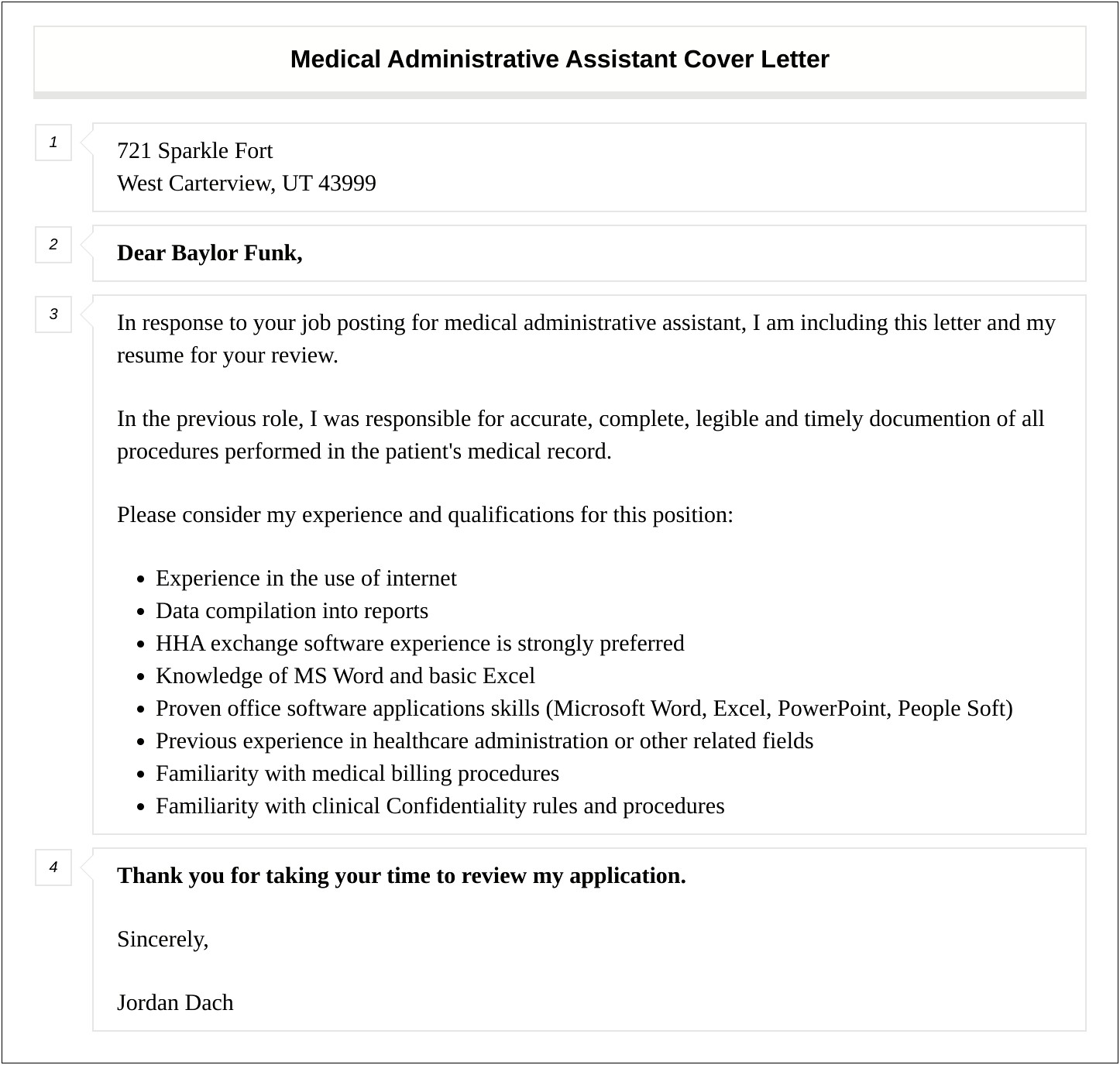 Medical Administrative Assistant Resume Cover Letter