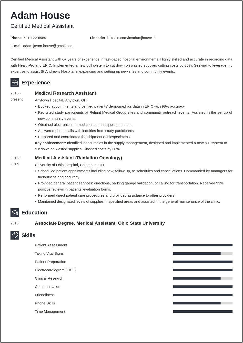 Medical Assistant With No Experience Resume