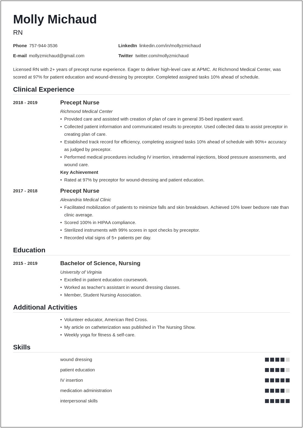 Medical Clinical Instructor Job Description Resume