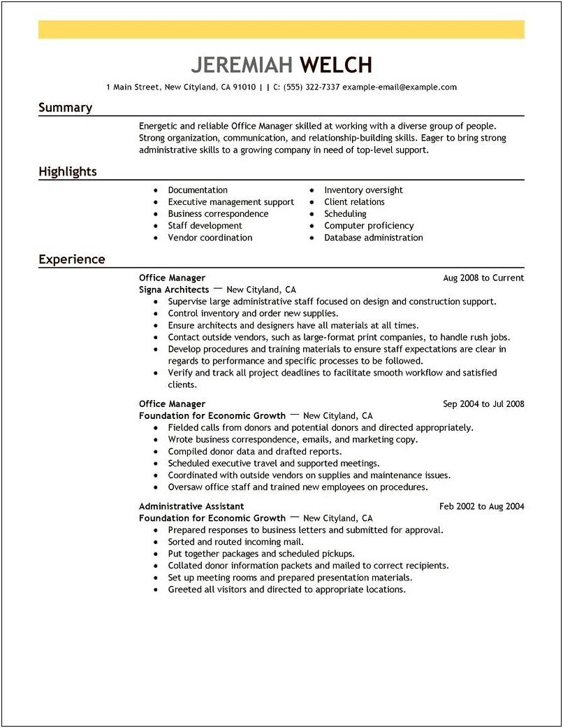 Medical Office Assistant Skills For Resume